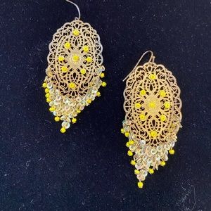Boho Yellow Earrings